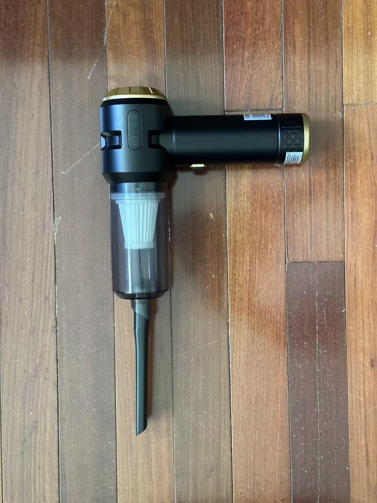 Handheld Vacuum Cleaner Cordless, 23000Pa Powerful Car Mini Vacuum Cleaner, Rechargeable Portable Lightweight dust Catcher for Home Car Carpet Stairs Pet Hair Deep Cleaning(Black-Gold). customer photo 2
