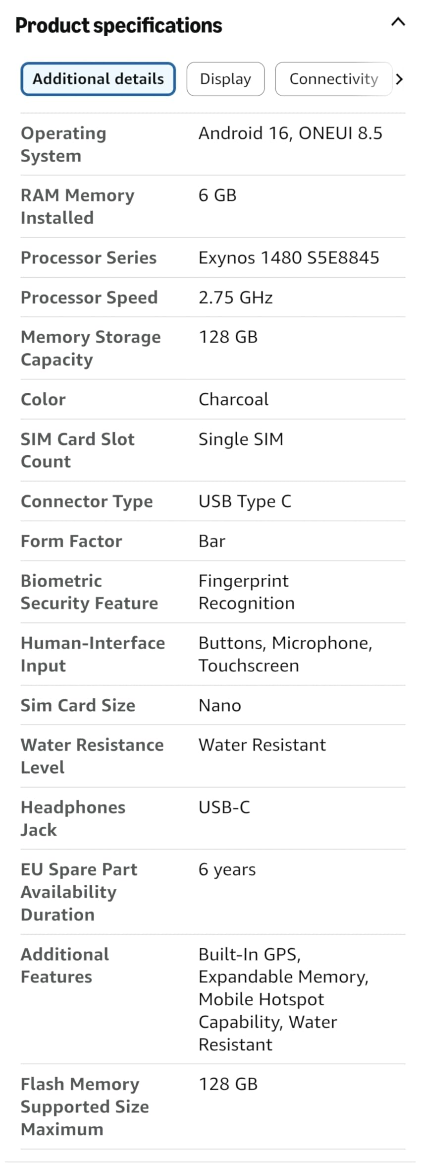 Samsung Galaxy A37 5G (2026), Unlocked Android Smartphone, 128GB, AMOLED Display, Triple Camera, IP68, Slim Phone, 5000mAh Battery, US Version, US 1 Yr Warranty, Awesome Charcoal customer photo 1