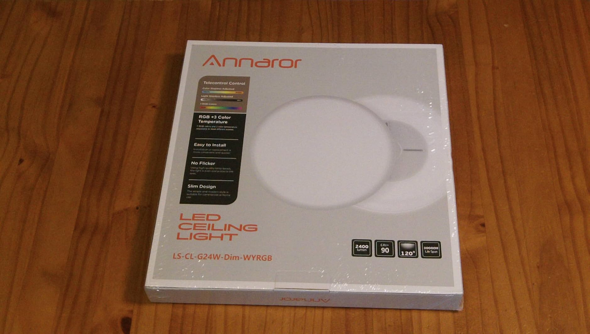 Annaror RGB Flush Mount LED Ceiling Light Fixture with Remote, 24W 2400LM 3000K-6500K Adjustable Ceiling Lighting with Color Changing Backlight for Bedroom Kids Room Living Room 12Inch White customer photo 2