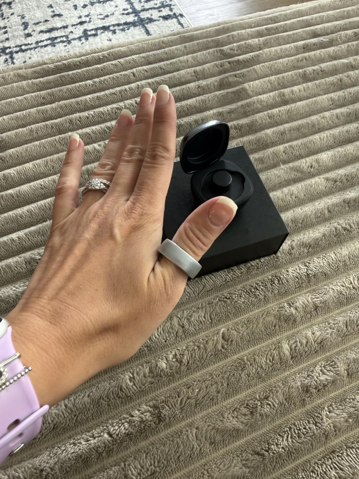 Smart Ring Women Men, Fitness Tracker, No Subscription, Sleep, Black 8 customer photo 1