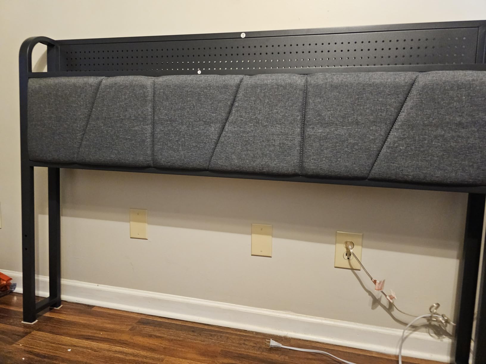 Furnulem Full Size Bed Frame with 2 Storage Drawers & Upholstered Headboard customer photo 1