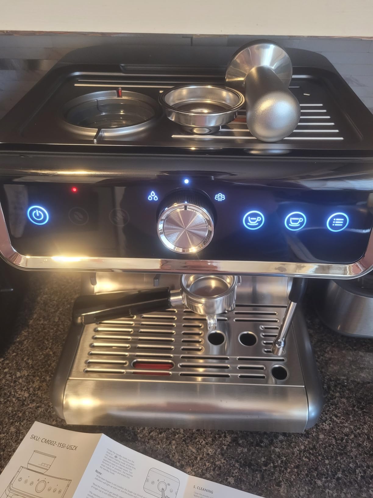 EUHOMY Automatic Espresso Machine with Built-in Grinder and Milk Frother customer photo 2