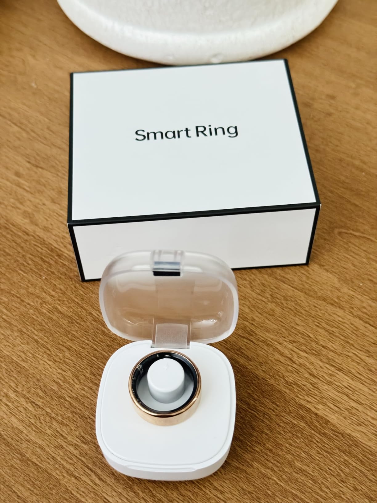 Smart Ring Health Monitor for Sleep Stress Exercise Tracking, IP68 Waterproof, Long Battery Life, No Subscription, Works with iOS Android, Suitable for daily use, exercise and play. (Black, 12) customer photo 1