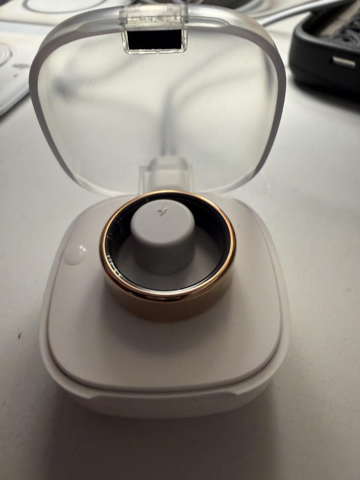 Smart Ring Health Monitor for Sleep Stress Exercise Tracking, IP68 Waterproof, Long Battery Life, No Subscription, Works with iOS Android, Suitable for daily use, exercise and play. (Black, 12) customer photo 2