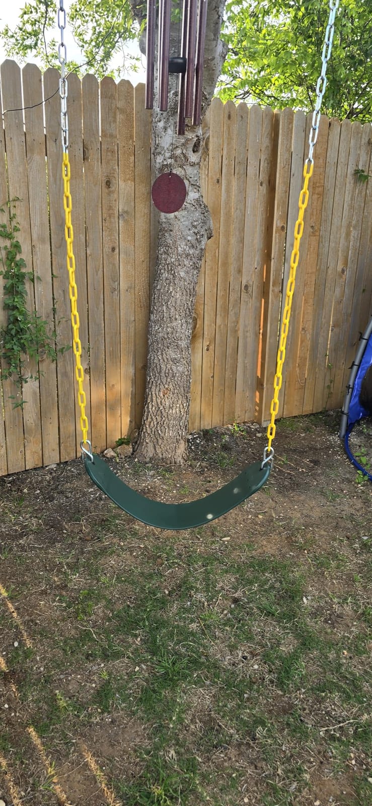 DECORLIFE Outdoor Swing Set for Backyard with Mini Slide, 500LBS Total Capacity Metal A-Frame Playset with 2 Belt Swings and 2-Person Glider, Active Lawn Playground for Kids Ages 3-8 - (Blue) customer photo 2