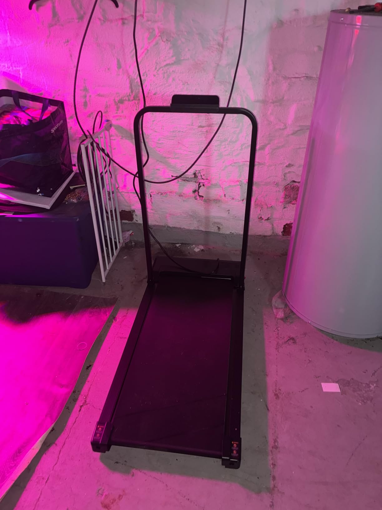 Walking Pad Treadmill for Home - Foldable Compact Treadmills with Handle Bar Portable Running Pad 0.6-4MPH with Remote Control LED Display Mini Caminadora Indoor Walk Machine for Office Small Spaces customer photo 1