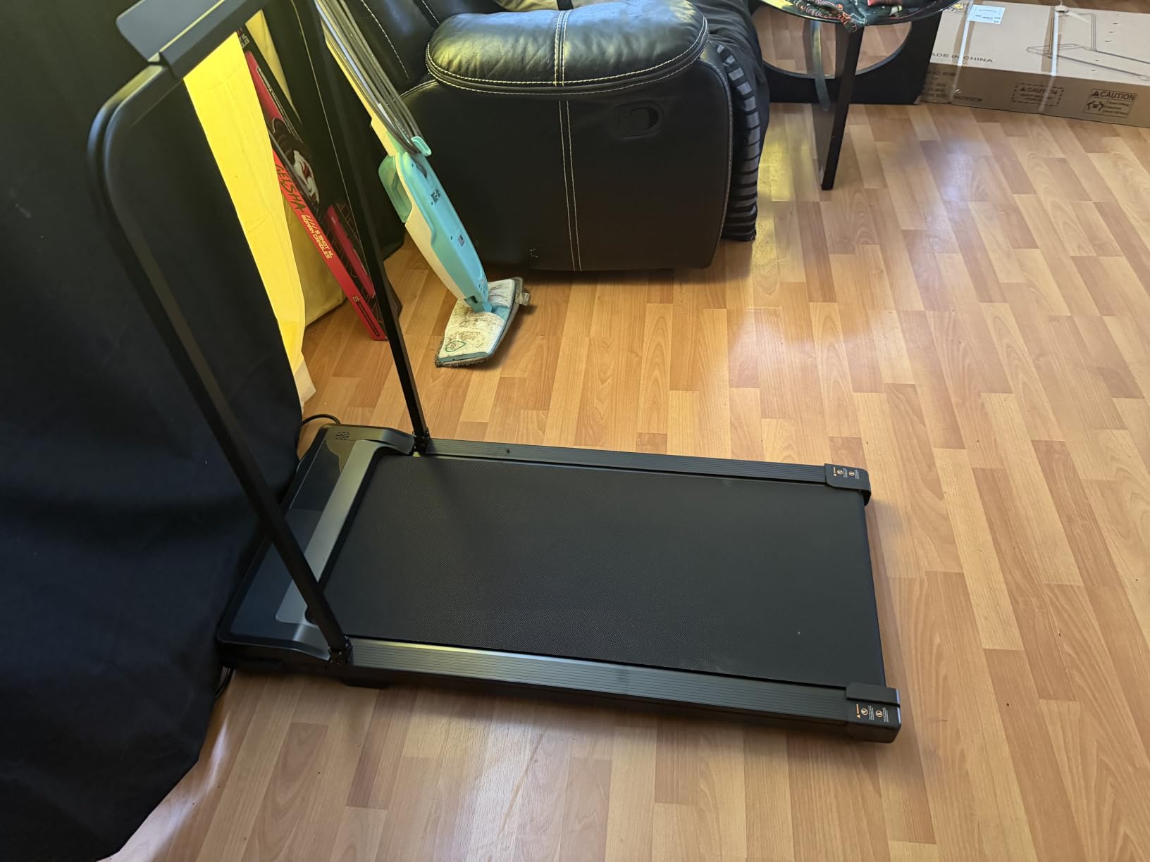 Walking Pad Treadmill for Home - Foldable Compact Treadmills with Handle Bar Portable Running Pad 0.6-4MPH with Remote Control LED Display Mini Caminadora Indoor Walk Machine for Office Small Spaces customer photo 2