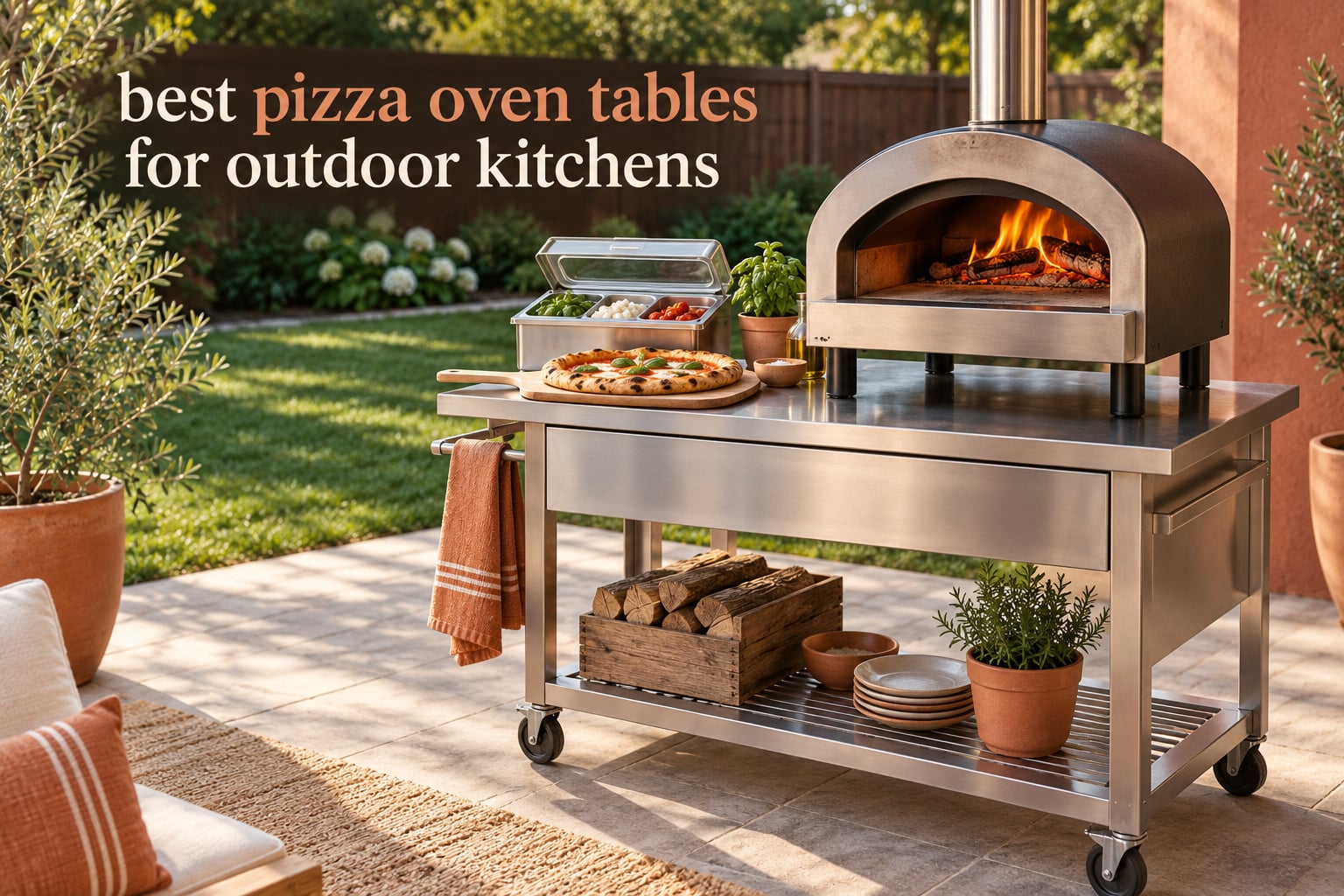 best pizza oven tables for outdoor kitchens