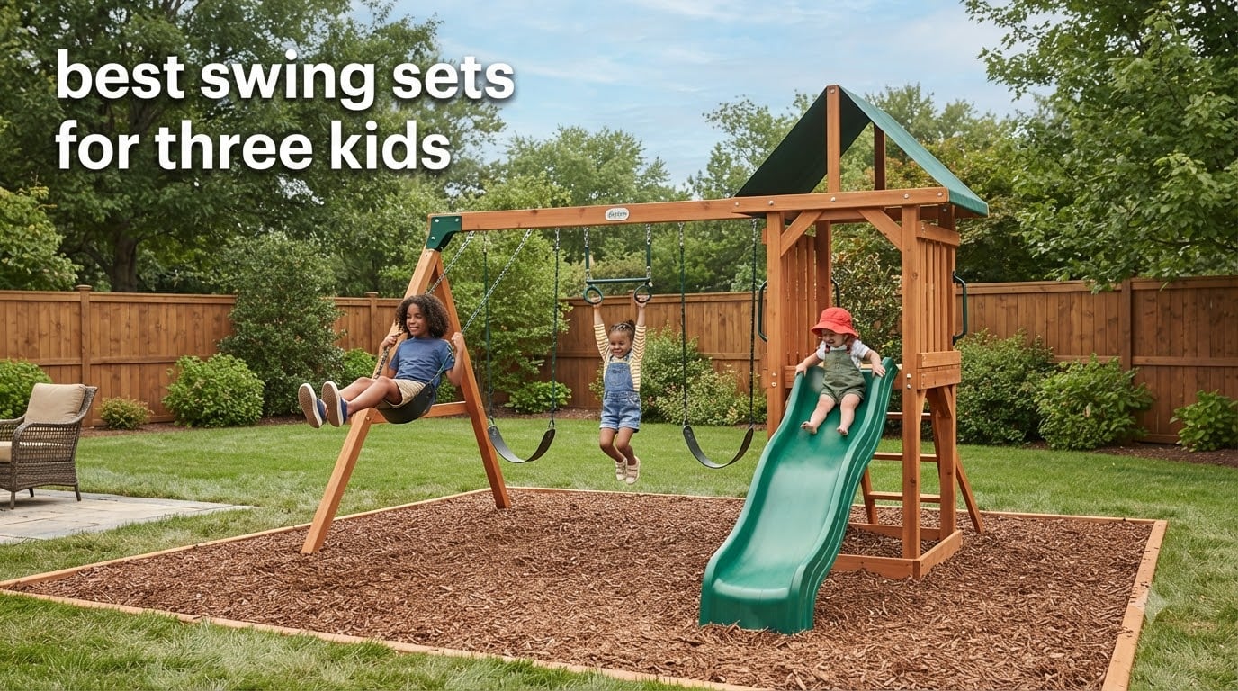 best swing sets for three kids