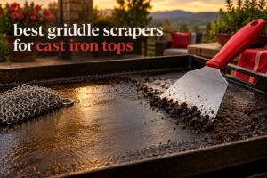 best griddle scrapers for cast iron tops