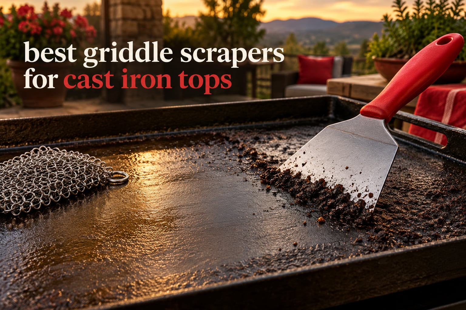 best griddle scrapers for cast iron tops