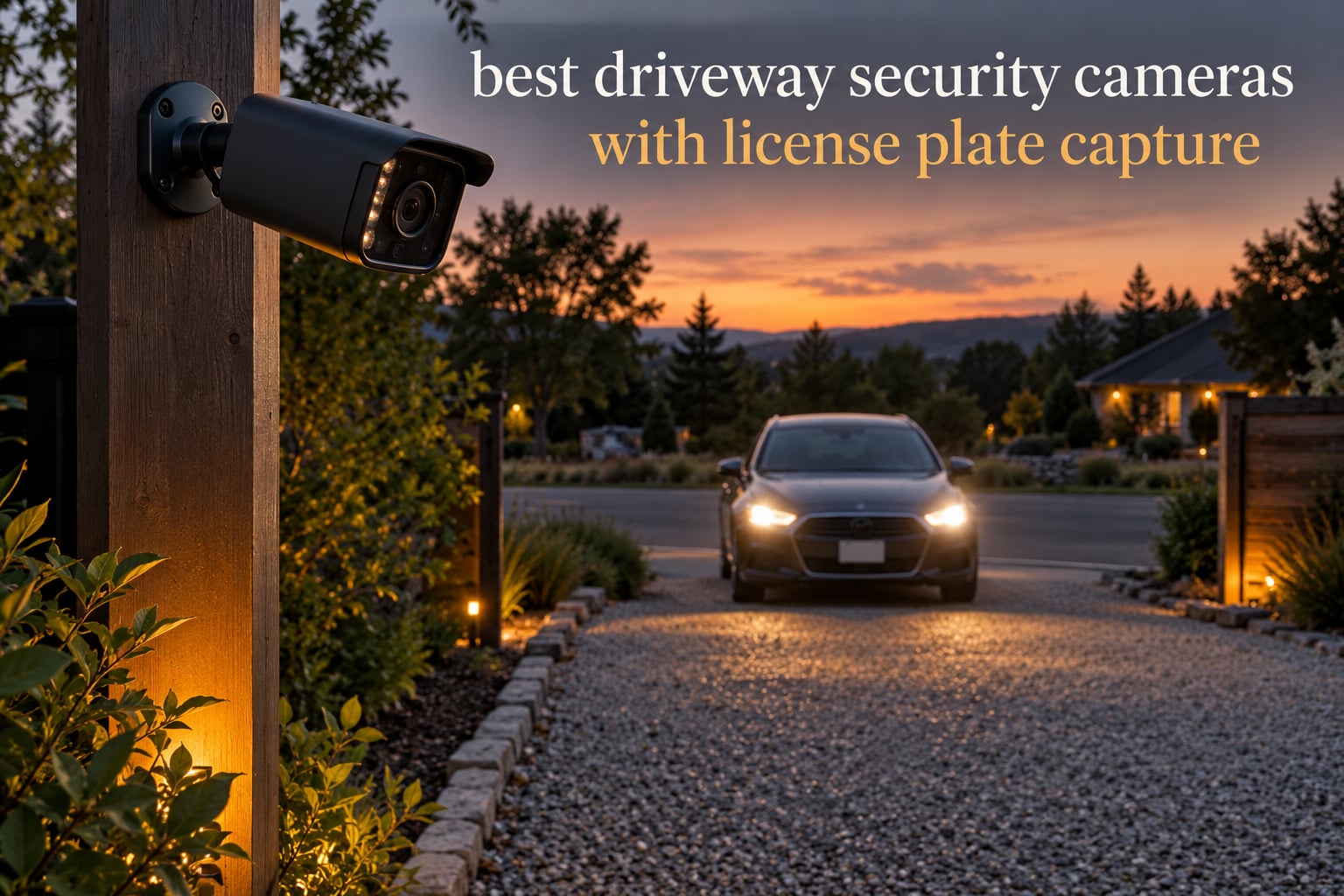 best driveway security cameras with license plate capture