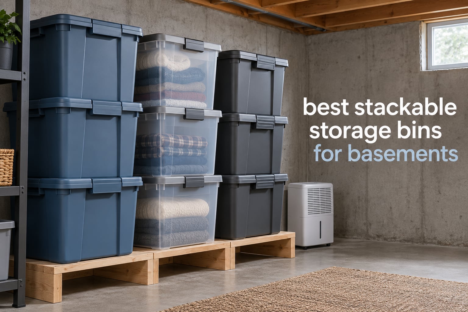 best stackable storage bins for basements